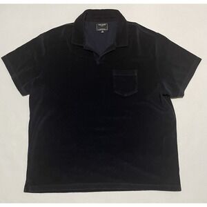 Todd Snyder Men Size XXL Polo Shirt Velvet Navy Blue Short Sleeve RARE